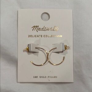 BNWT Madewell 14k Gold Filled Hoop Earrings